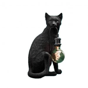 Lampe à poser chat Chouchou, Noir