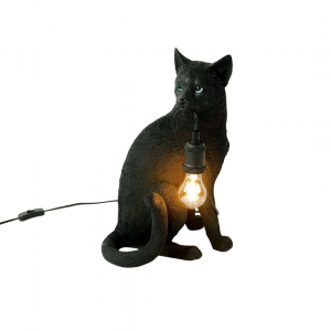 Lampe à poser chat Chouchou, Noir
