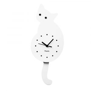 Horloge Chat Blanc