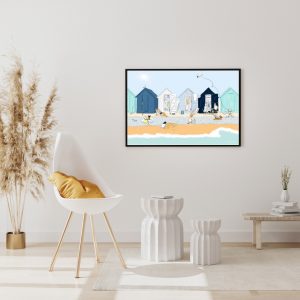 Illustration Dieppe – Les Cabines – A4