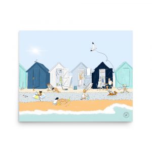 Illustration Dieppe – Les Cabines – A4
