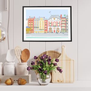 Illustration  Le Port de Dieppe – 30 x 40 cm