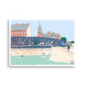 Illustration Dieppe – Pont Colbert – 21 x 30 cm