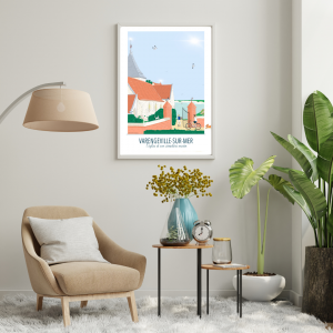 Illustration Varengeville Sur Mer – L&rsquo;Eglise et le Cimetiere Marin – A4