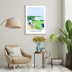 Illustration Pourville – Le Panorama – 30 x40 cm