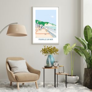 Illustration Pourville – Le Front de Mer – A4