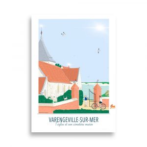 Illustration Varengeville Sur Mer – L&rsquo;Eglise et le Cimetiere Marin – A4