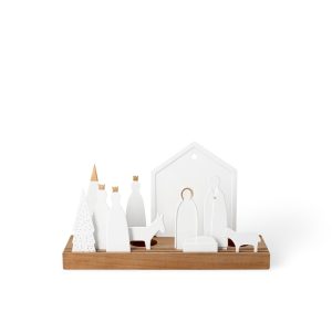 Bougeoir Porcelaine/Bois – Crêche Grand Modèle