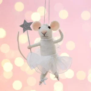 Souris Fée de Noël Argent
