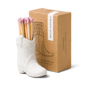 Porte Allumettes Santiag – Blanches (25 pce)