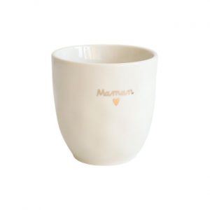 Tasse à café « Maman » cœur doré