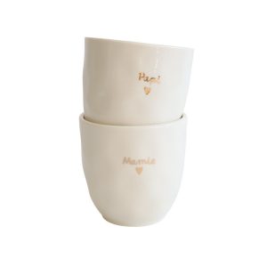 Tasse à café « Mamie » cœur doré