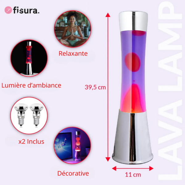 Lampe Lave Violette et Rouge – Image 3
