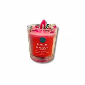 Bougie Verre Fleurs – Pomme d’amour