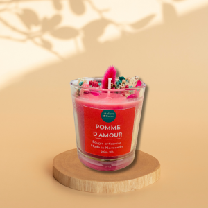 Bougie Verre Fleurs – Pomme d’amour