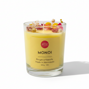 Bougie Verre Fleurs – Monoï