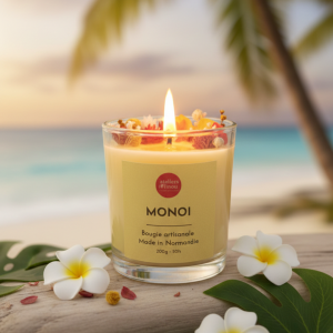 Bougie Verre Fleurs – Monoï