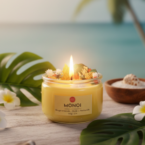 Bougie XS Fleurs – Monoï