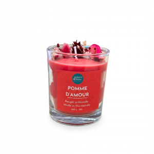 Bougie Verre Fleurs – Pomme d’amour