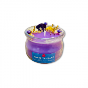 Bougie XS Fleurs – Ambre Vanillée