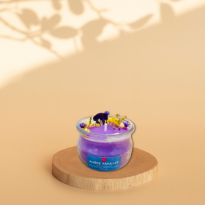 Bougie XS Fleurs – Ambre Vanillée