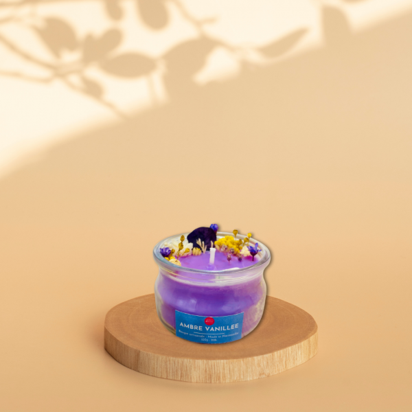Bougie XS Fleurs - Ambre Vanillée – Image 2