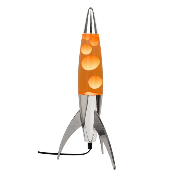 Lampe Lave Fusée Orange