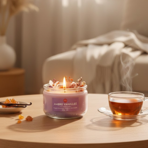 Bougie XS Fleurs – Ambre Vanillée