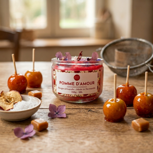 Bougie XS Fleurs – Pomme d&rsquo;amour