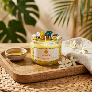 Bougie XS Fleurs – Monoï