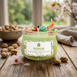 Bougie XS Fleurs – Pistache
