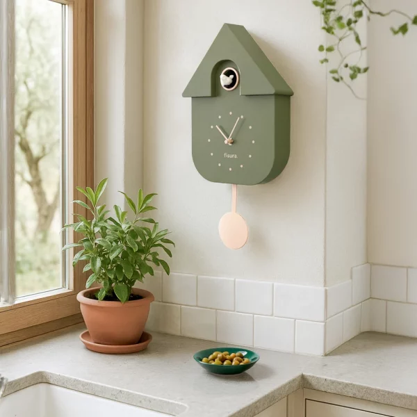 Horloge Cuckoo Pastel Kaki – Image 2