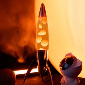 Lampe Lave Fusée Orange