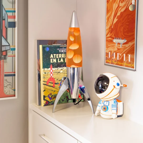 Lampe Lave Fusée Orange – Image 4