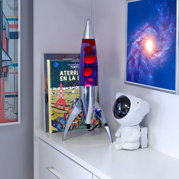 Lampe Lave Fusée Rouger et Violette – Image 4