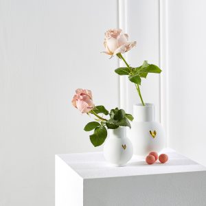 Vase Porcelaine Coeur Or – Petit Modèle