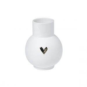 Vase Porcelaine Coeur Or – Grand Modèle