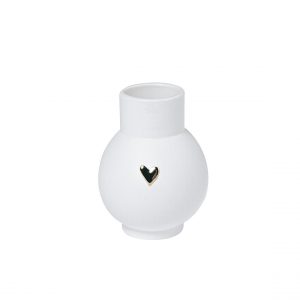 Vase Porcelaine Coeur Or – Petit Modèle
