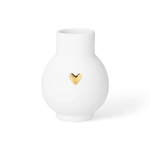 Vase Porcelaine Coeur Or – Petit Modèle