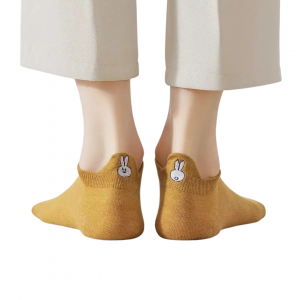 Chaussettes Languette Lapin Jaune
