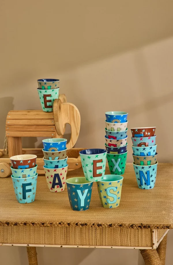 Verre Melaminé Lettre Bleu – Image 4