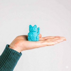 Mini Lucky Cat Turquoise – Solaire
