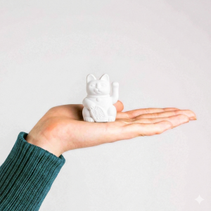 Mini Lucky Cat Blanc – Solaire