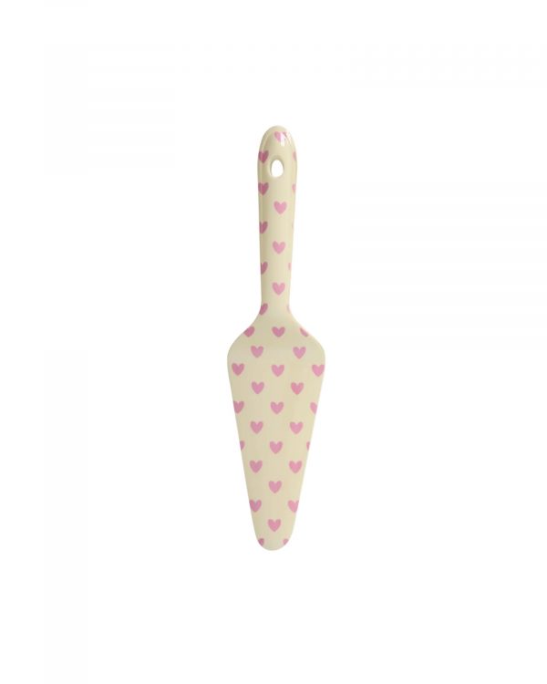 Pelle à Tarte Coeurs Rose