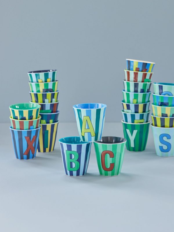 Verre Melaminé Lettre Bleu – Image 2