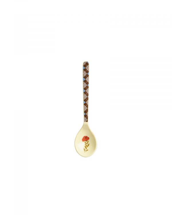 Cuillère à café Marron Fleur Rouge
