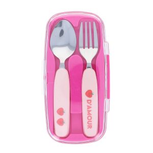 Set de couverts pommes roses