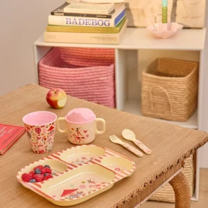 Cuillère et fourchette pour bébé – Rose – Cirque