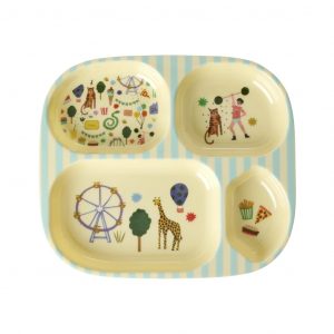 Assiette Enfant 4 Compartiments – Menthe – Cirque