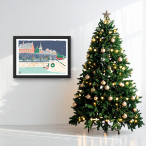 Illustration Dieppe – Pont Colbert de Noel – 21 x 30 cm